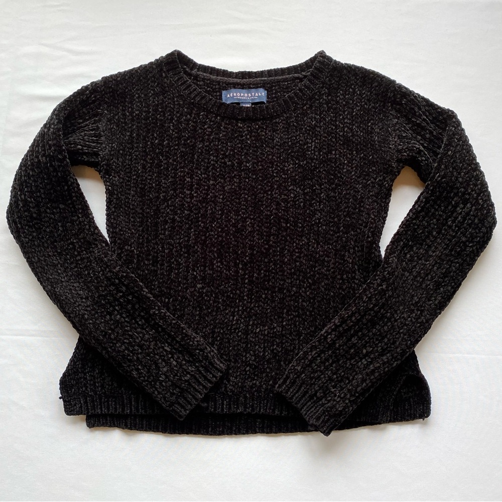 Aeropostale Black Crew Neck Sweater
